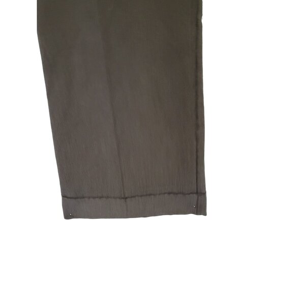 Alloy Apparel Womens Dress Pants 36X37 Wide Leg Cuffed Mid Rise Button Brown XL - Picture 8 of 8